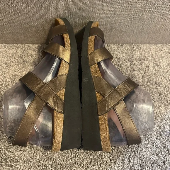 Naot Women's Metallic Brown Sandals - Picture 5 of 7